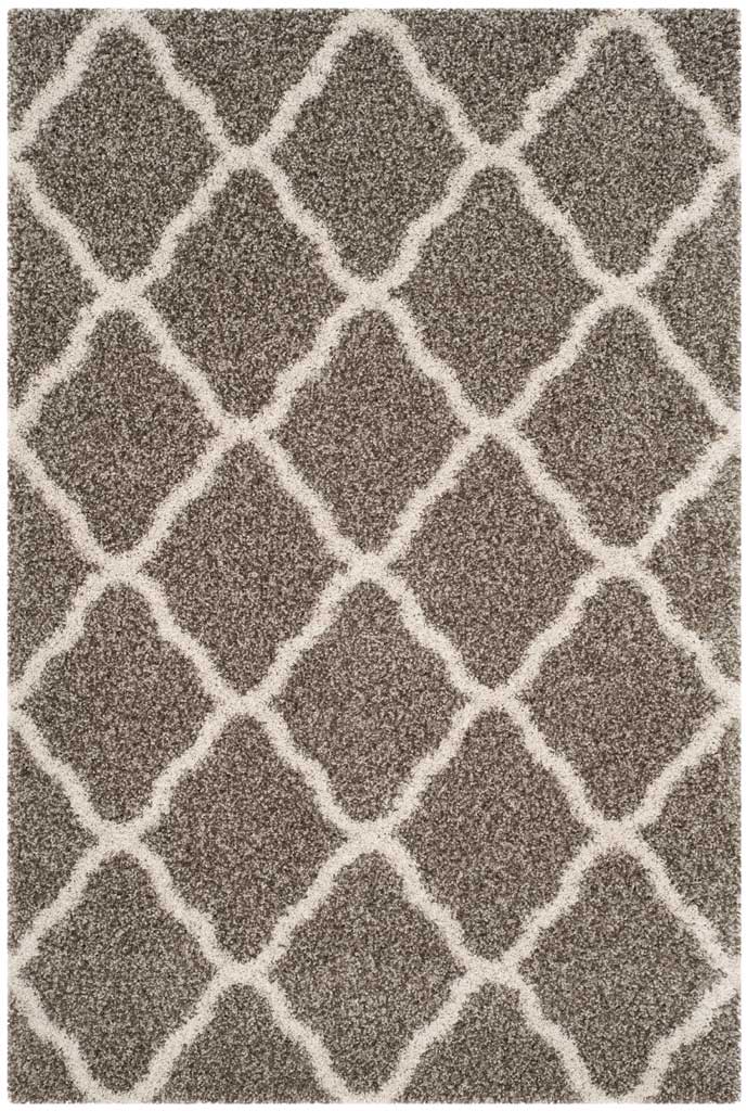 Hudson Shag Quatrefoil Gray/Ivory Area Rug - Image 3