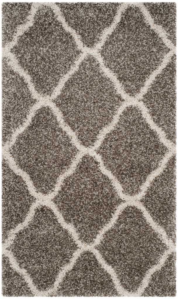 Hudson Shag Quatrefoil Gray/Ivory Area Rug - Image 4