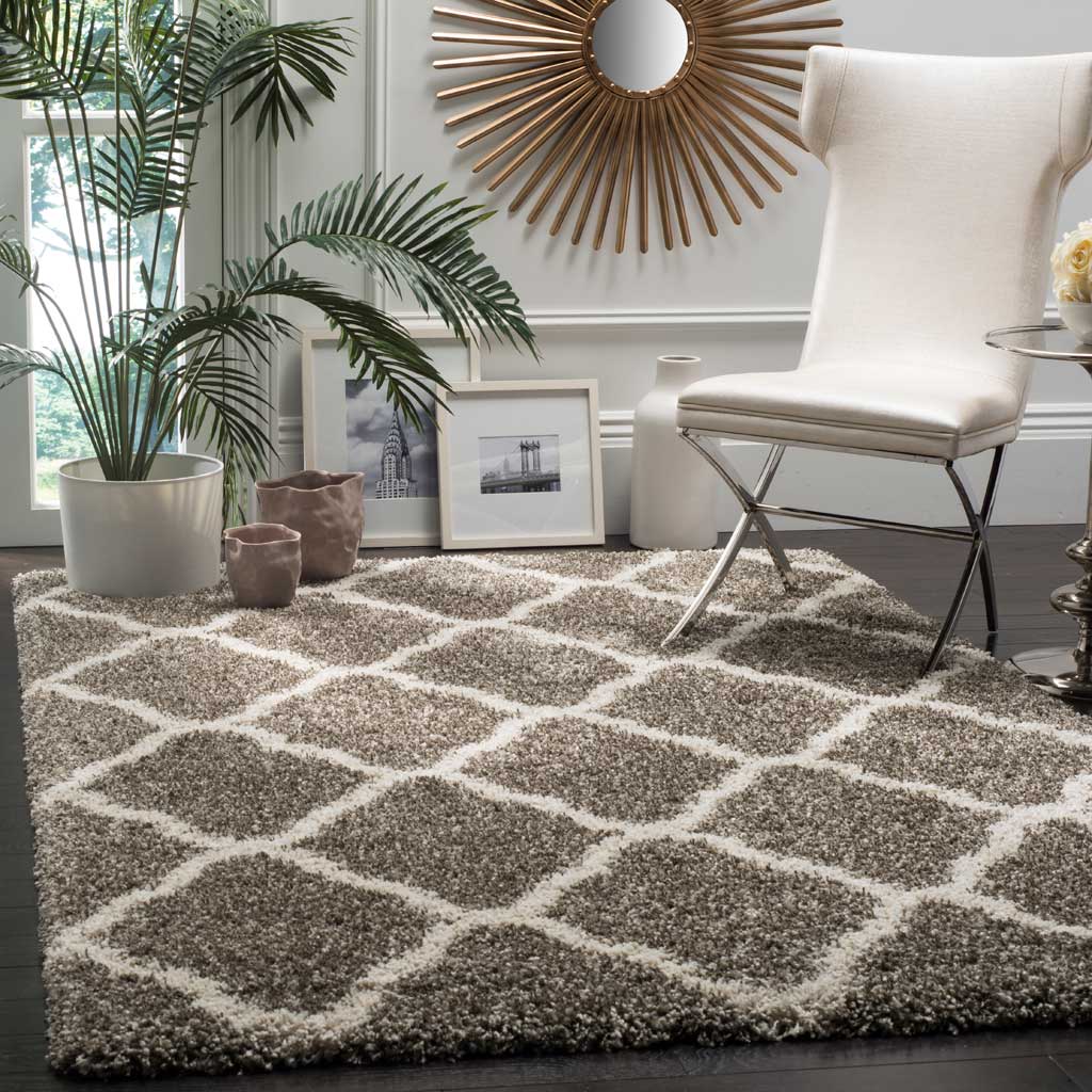Hudson Shag Quatrefoil Gray/Ivory Area Rug - Image 8