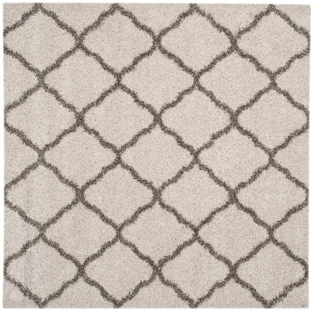 Hudson Shag Quatrefoil Ivory/Gray Area Rug - Image 2
