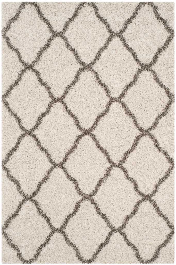 Hudson Shag Quatrefoil Ivory/Gray Area Rug - Image 3