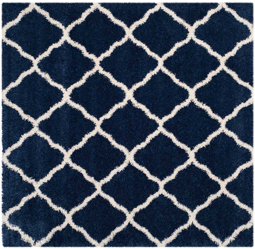 Hudson Shag Quatrefoil Navy/Ivory Area Rug - Image 2