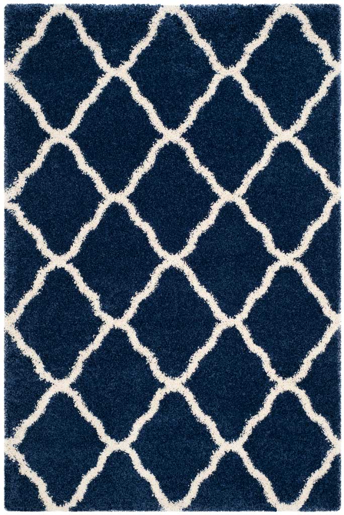 Hudson Shag Quatrefoil Navy/Ivory Area Rug - Image 3