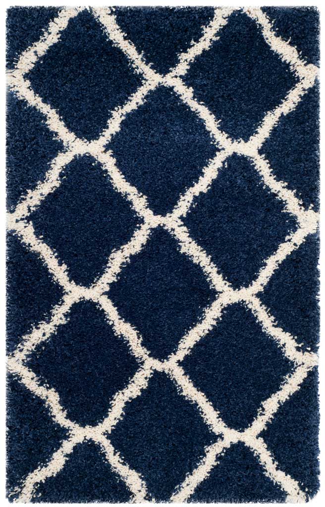 Hudson Shag Quatrefoil Navy/Ivory Area Rug - Image 5