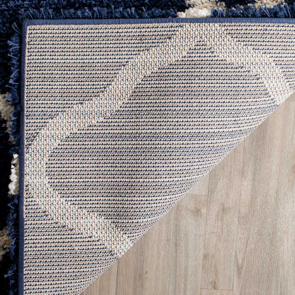 Hudson Shag Quatrefoil Navy/Ivory Area Rug - Image 8