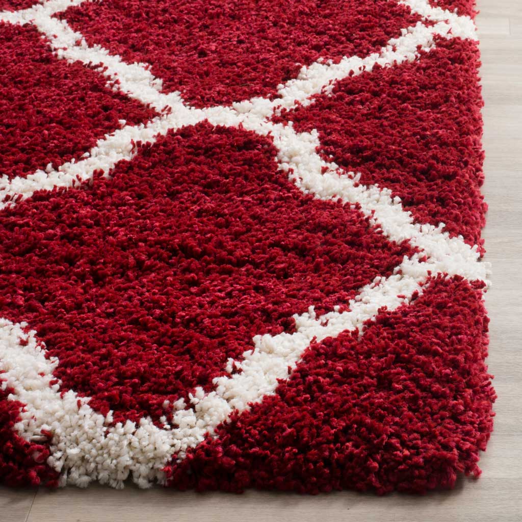Hudson Shag Quatrefoil Red/Ivory Area Rug - Image 6