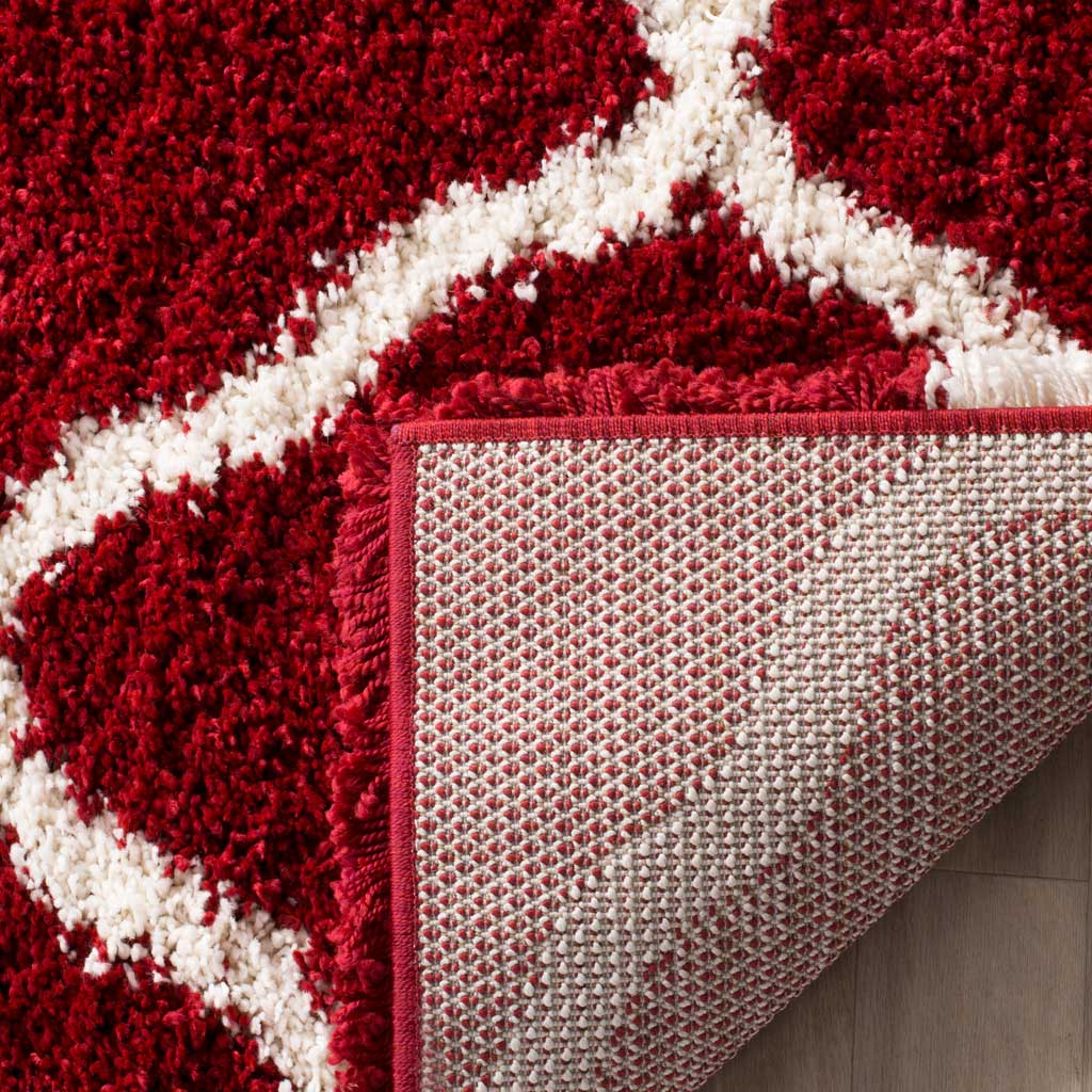 Hudson Shag Quatrefoil Red/Ivory Area Rug - Image 8