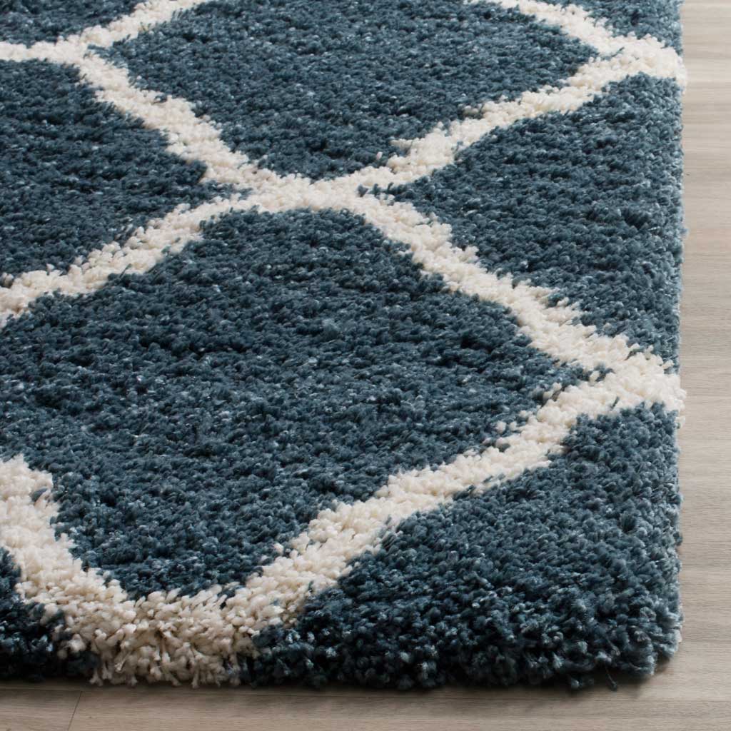 Hudson Shag Quatrefoil Slate Blue/Ivory Area Rug - Image 5