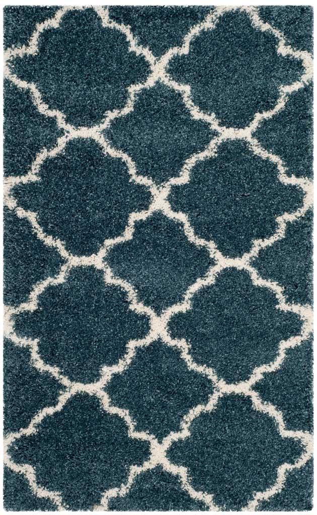 Hudson Shag Slate Blue/Ivory Area Rug - Image 4