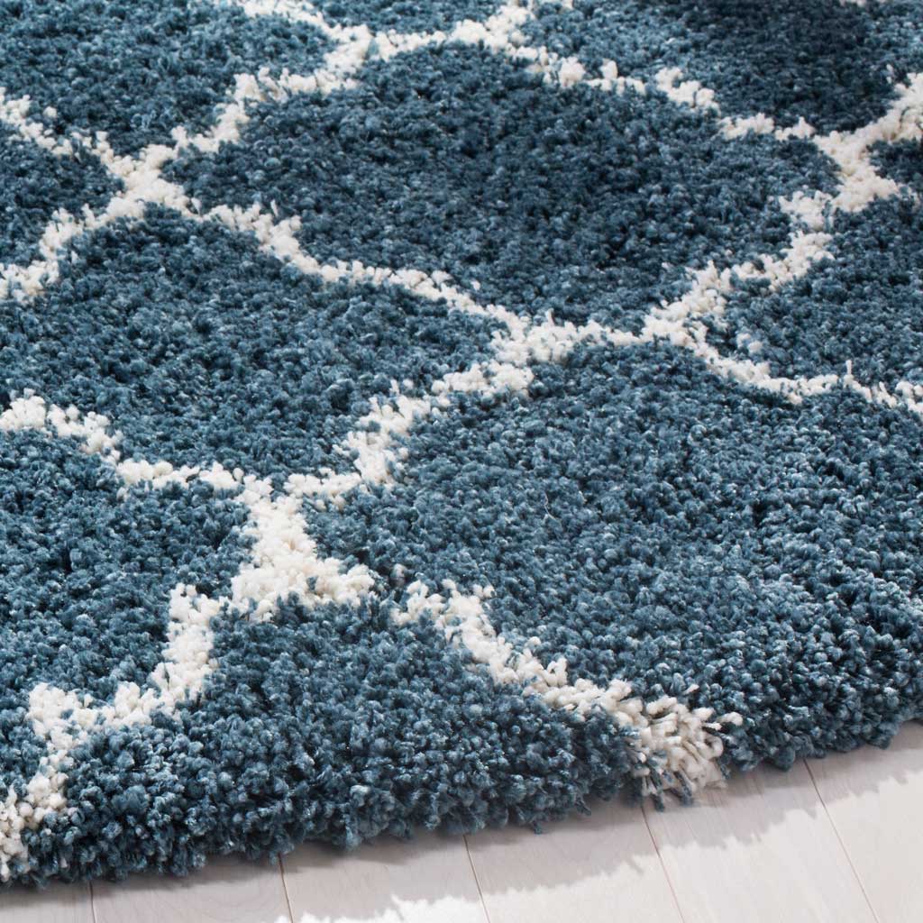 Hudson Shag Slate Blue/Ivory Round Rug - Image 2