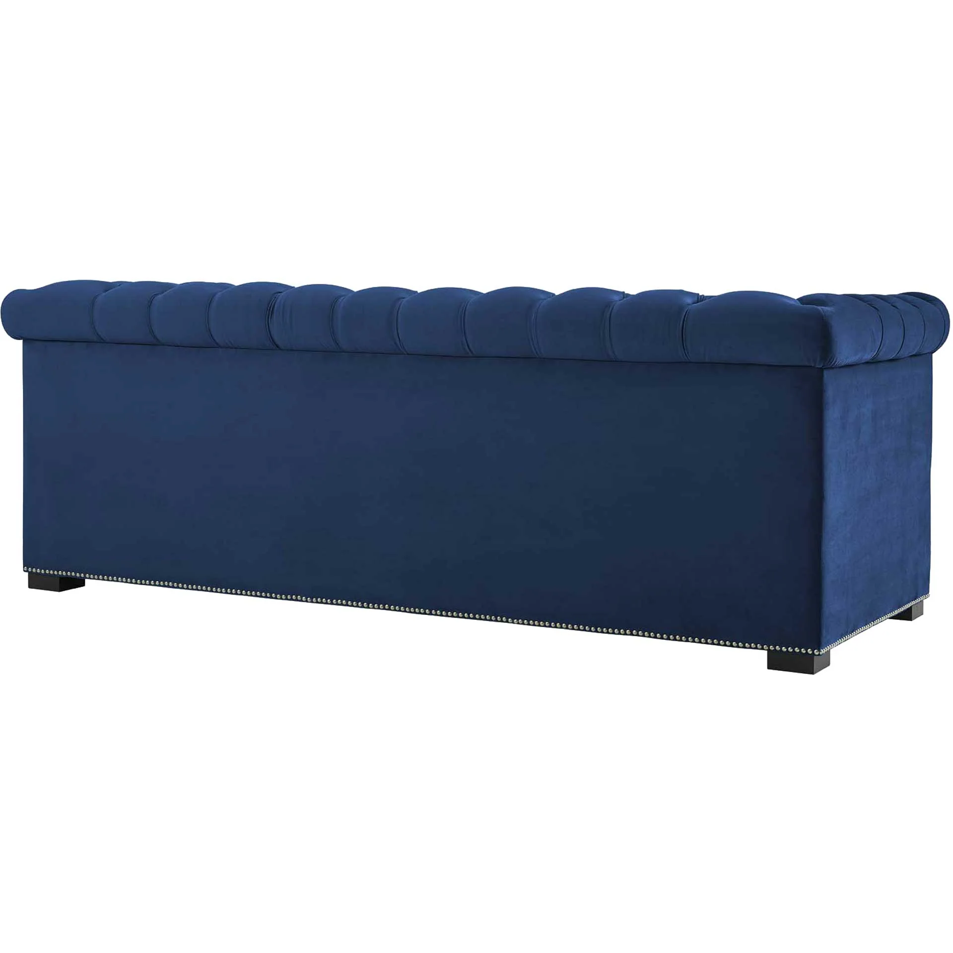 Hudson Upholstered Velvet Sofa Midnight Blue - Image 3
