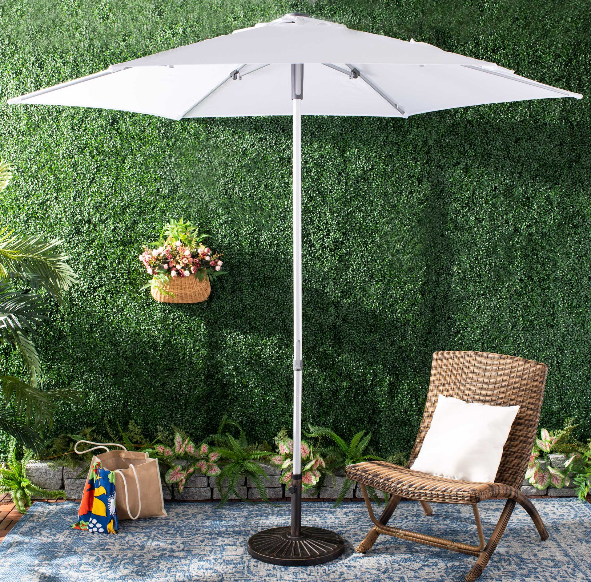 Hugh Push Up Umbrella White - Image 3