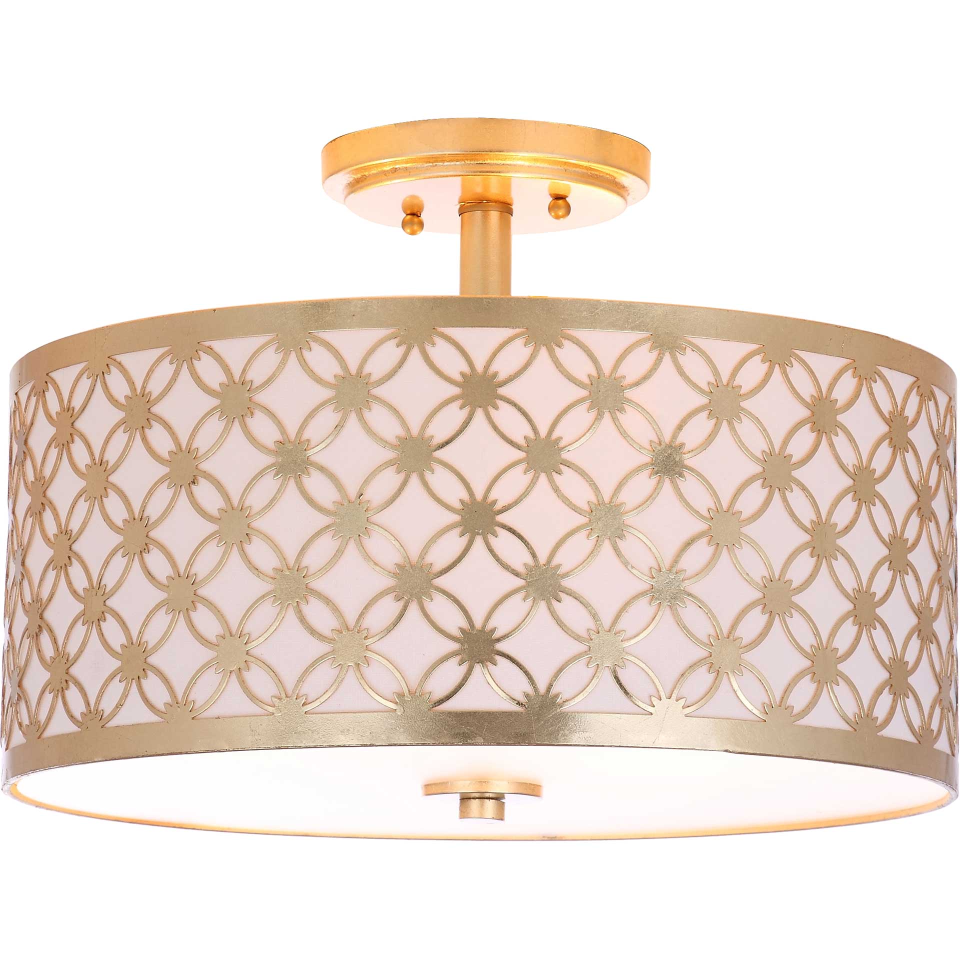 Huntley 3 Light Gold Flush Mount Gold - Image 2