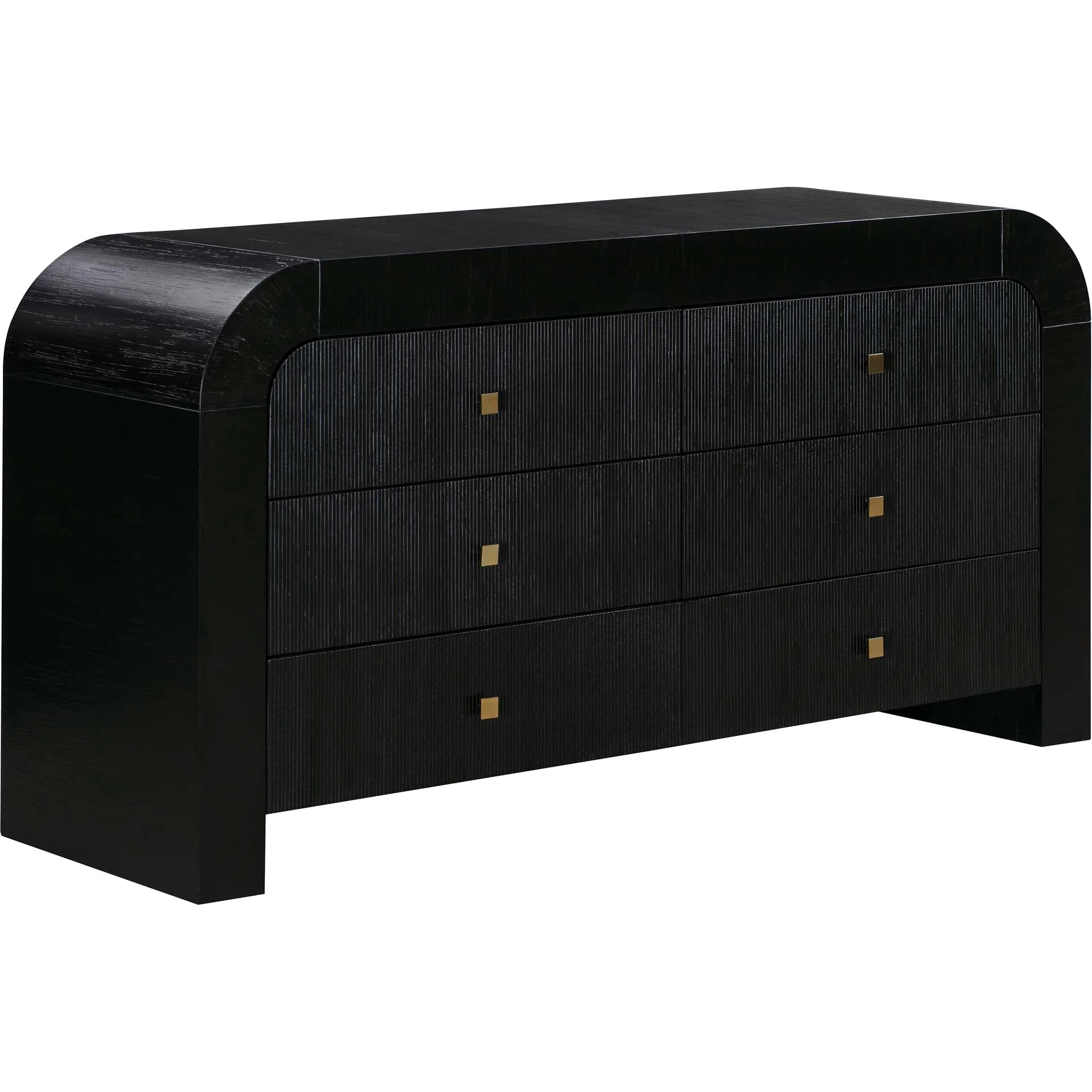 Hydra 6 Drawer Dresser Black - Image 2