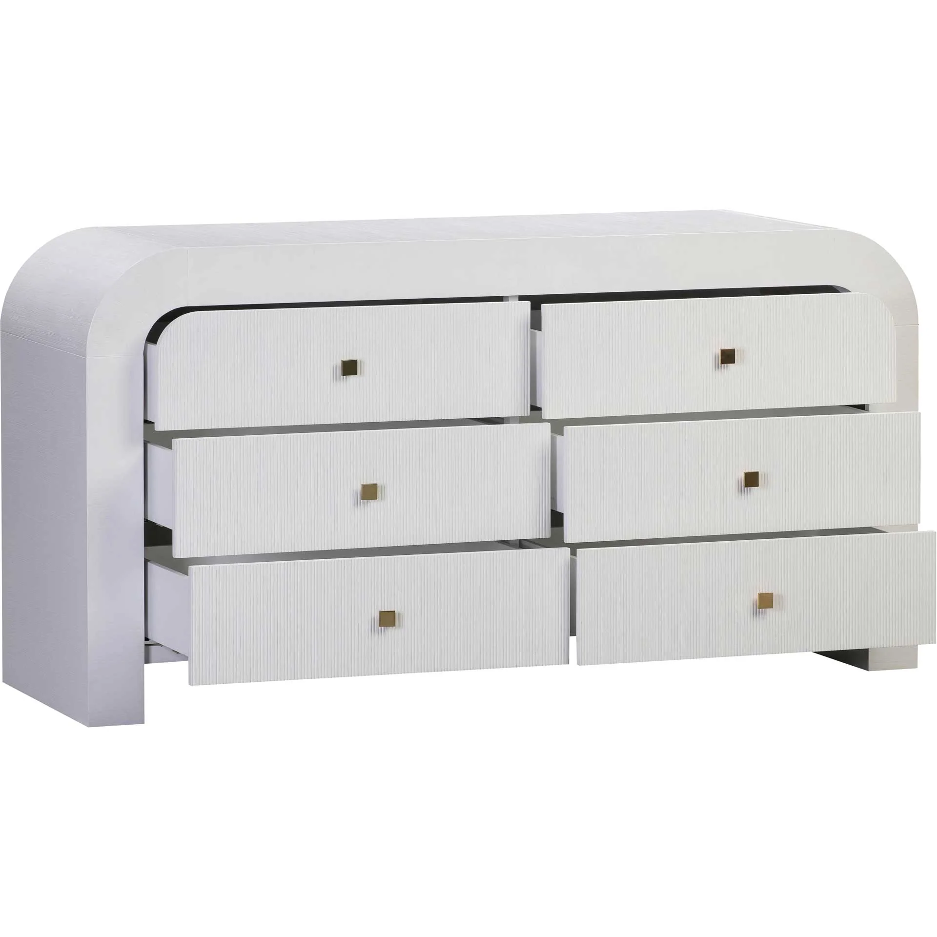 Hydra 6 Drawer Dresser White - Image 2