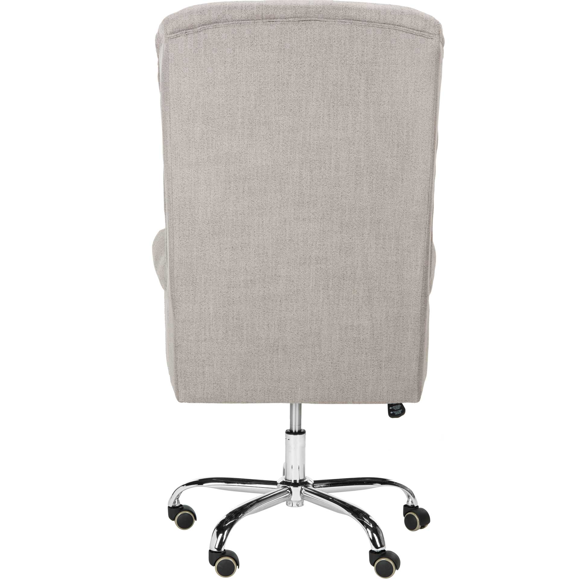 Iago Linen Chrome Leg Swivel Office Chair Gray/Chrome - Image 4