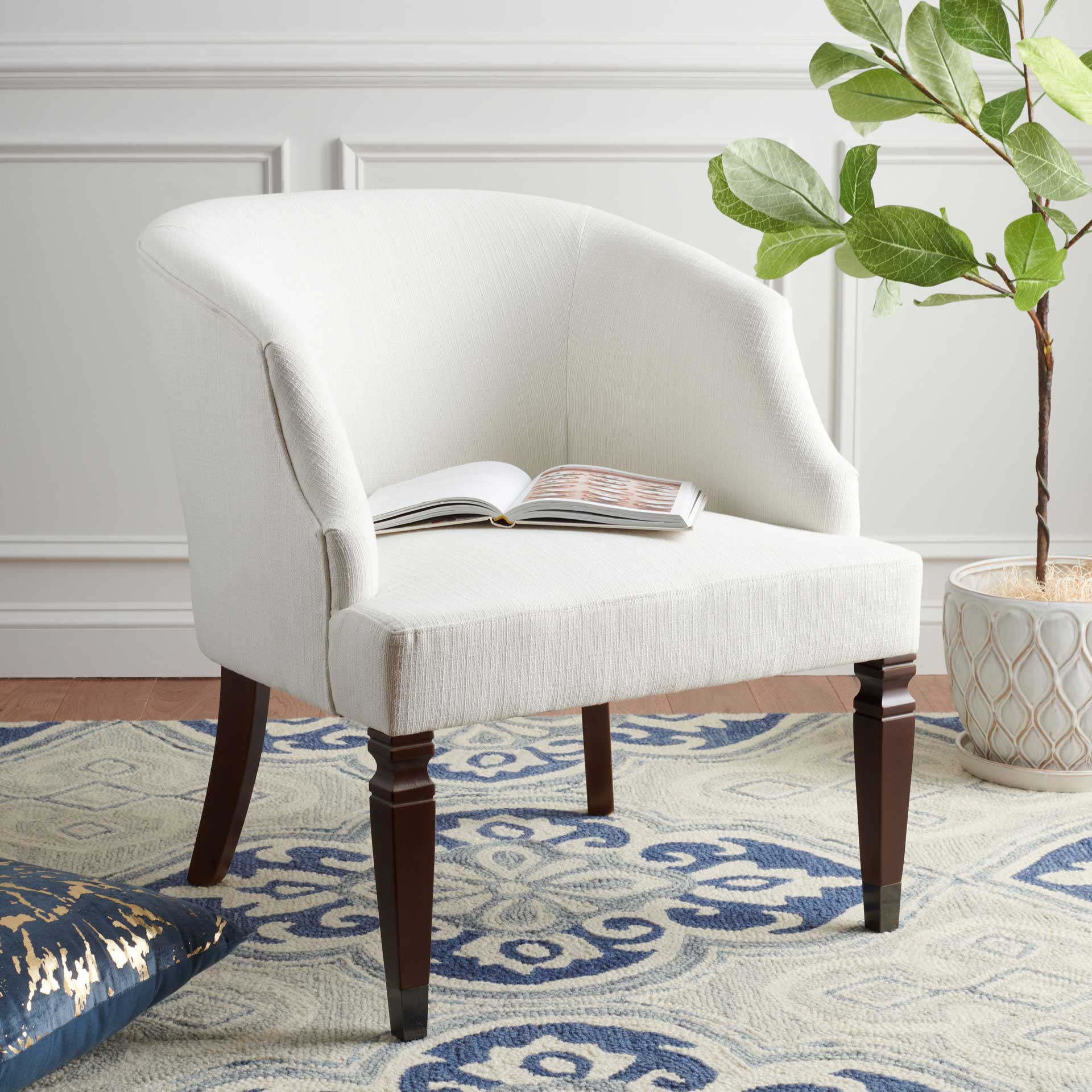 Ibaad Accent Chair White - Image 4