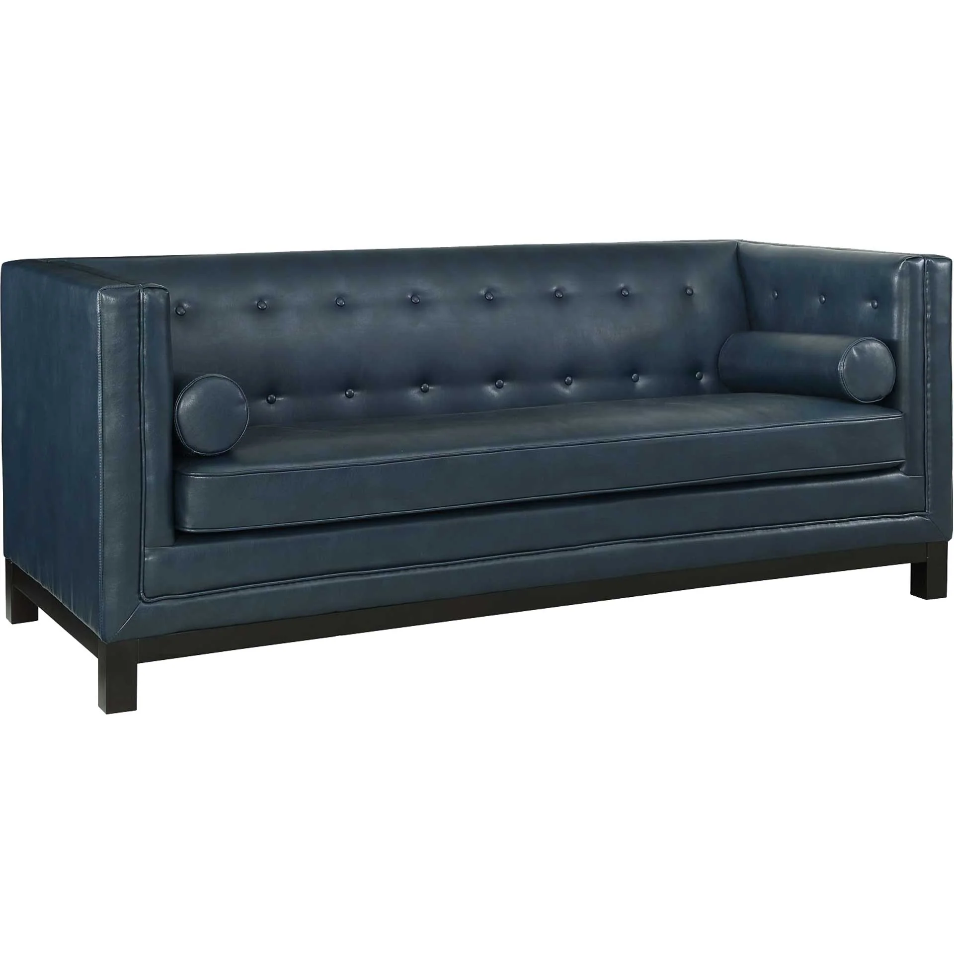 Identity Bonded Leather Sofa Blue - Image 2