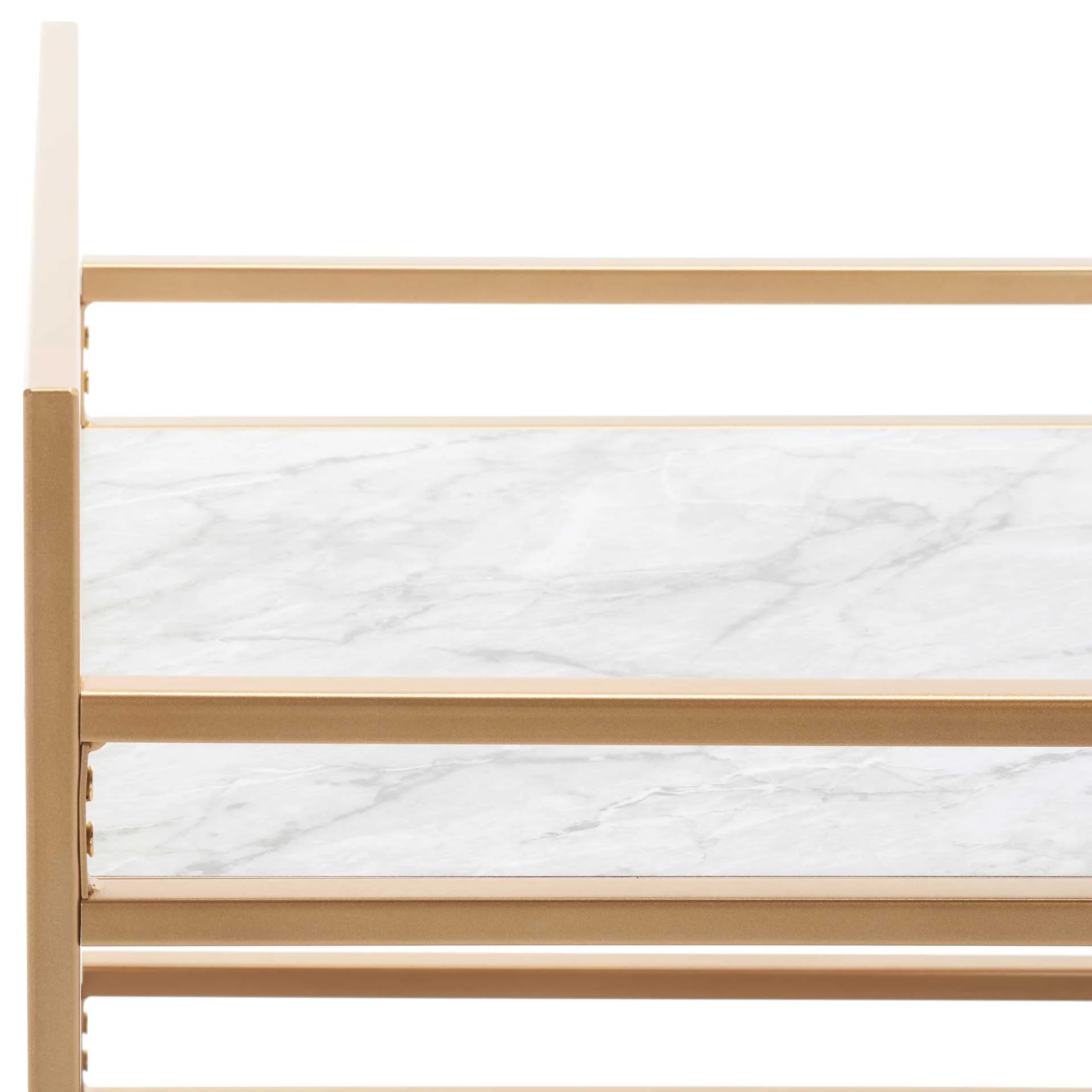 Idris 3 Tier Bar Cart Gold/Marble - Image 4