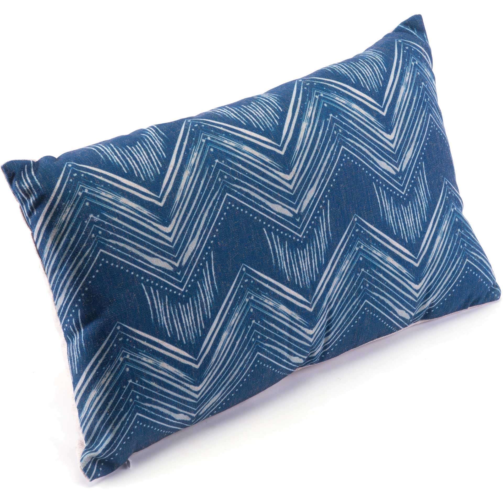 Ikat Pillow 3 Blue/Natural - Image 2