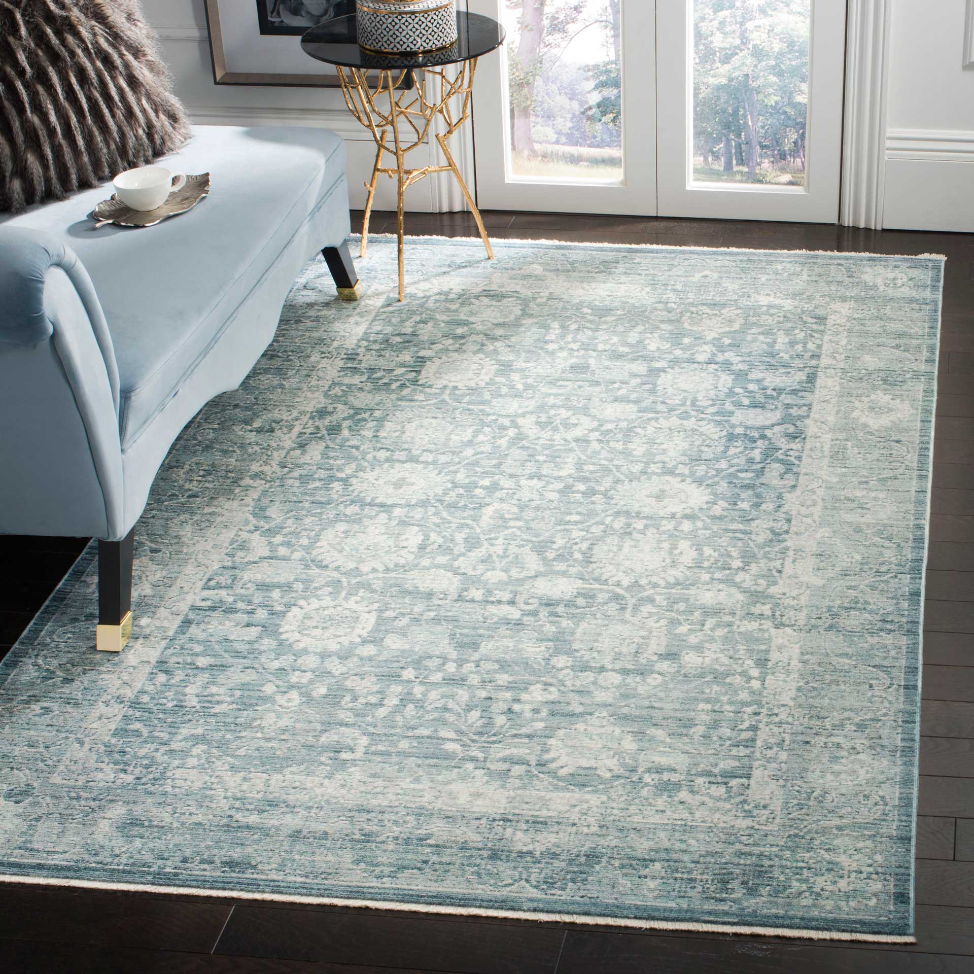 Illusion Blue/Ivory Area Rug - Image 5