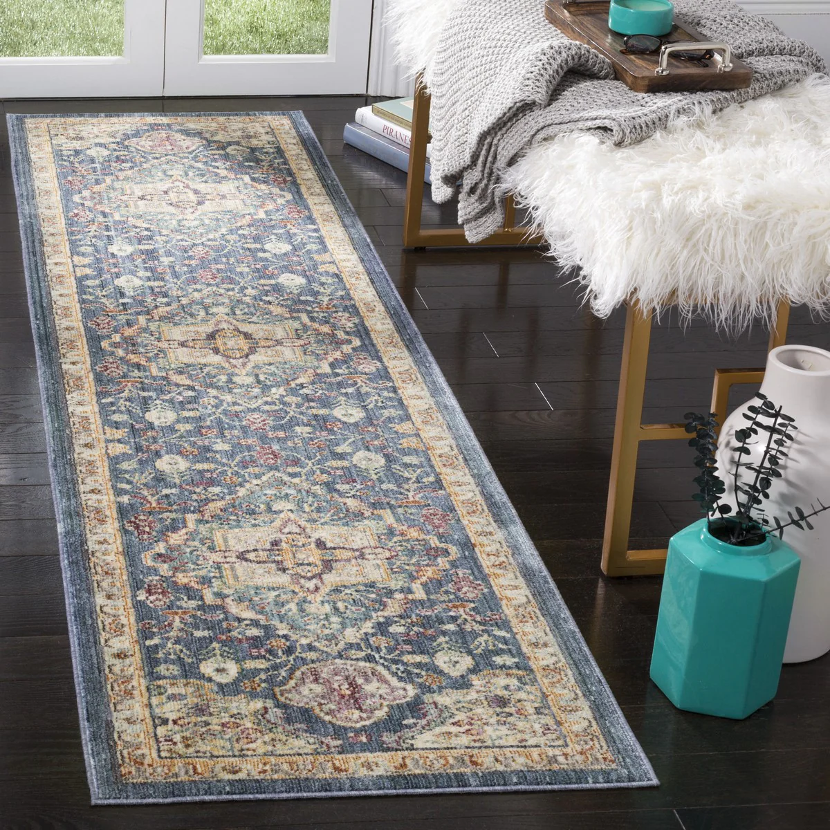 Illusion Blue/Purple Runner Rug - Image 2