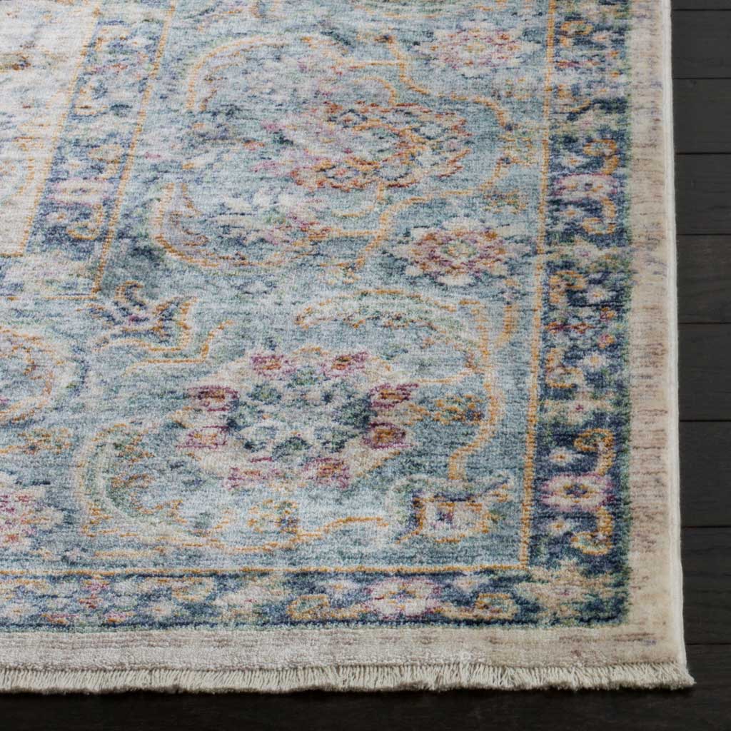 Illusion Cream/Light Blue Area Rug - Image 3