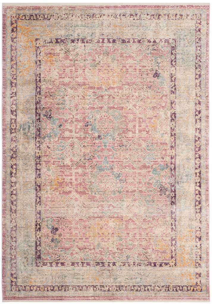 Illusion Rose/Light Gray Area Rug - Image 2
