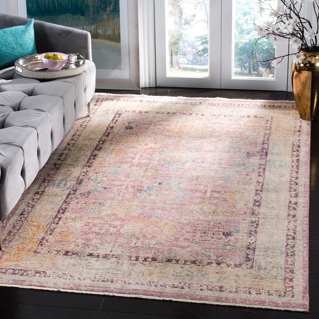 Illusion Rose/Light Gray Area Rug - Image 5