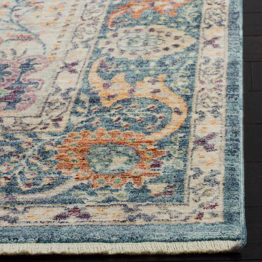 Illusion Teal/Cream Area Rug - Image 2