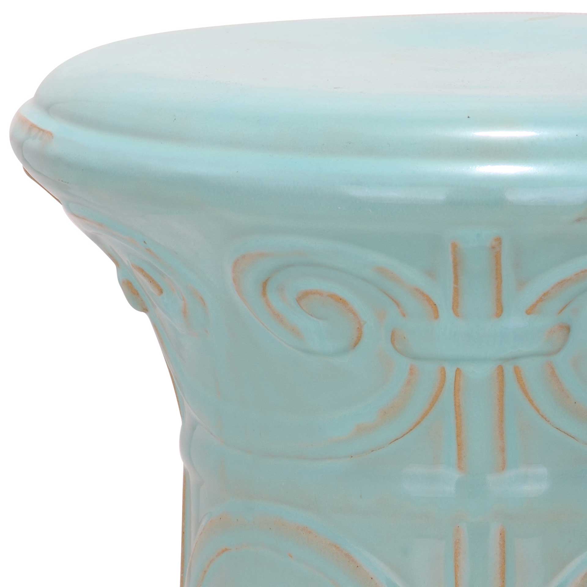 Imperial Garden Stool Light Aqua - Image 2