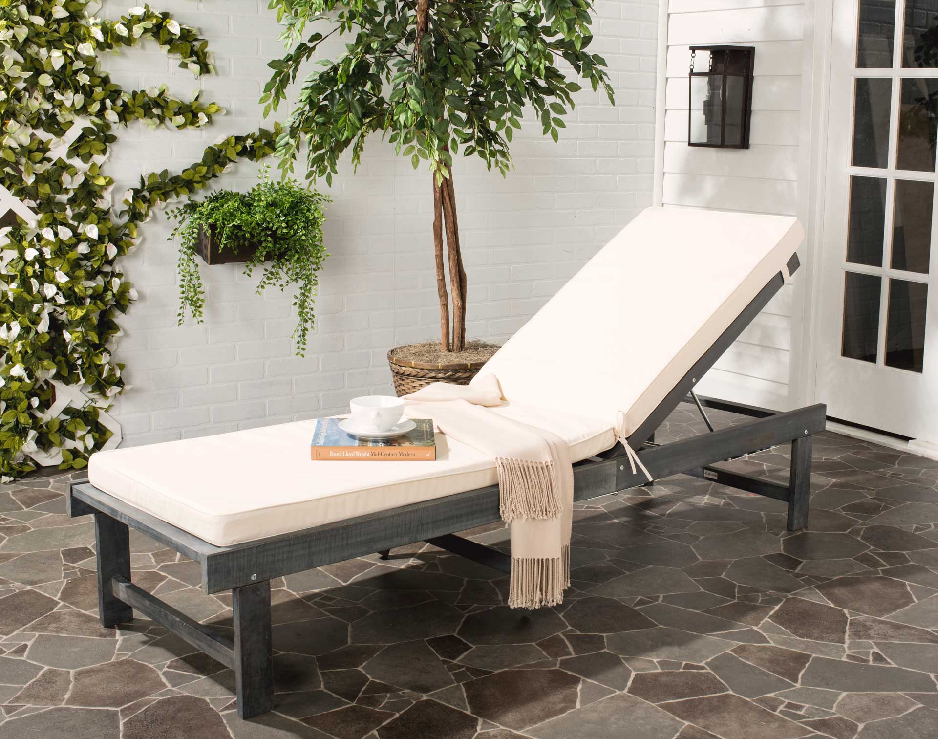 Inaki Chaise Lounge Chair Ash Gray/Beige - Image 6