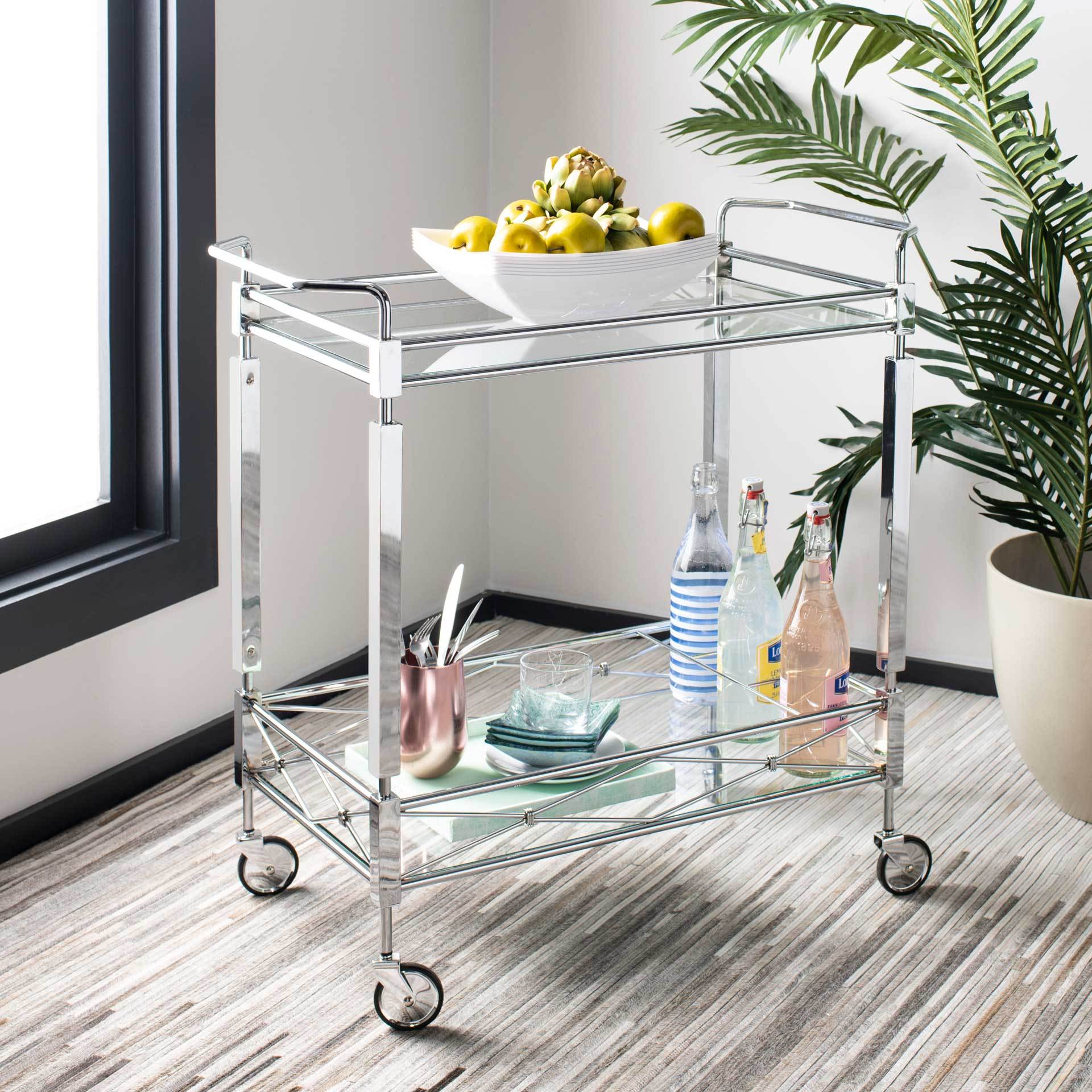 Inca 2 Tier Rectangle Bar Cart - Image 6
