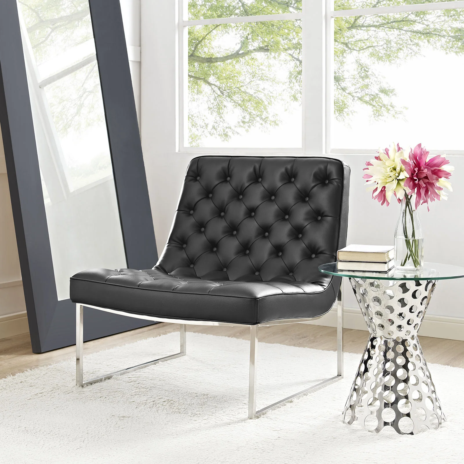 Indiana Memory Foam Lounge Chair Black - Image 4