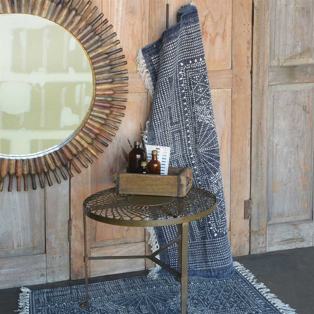 Indigo Batik Cotton Area Rug - Image 3