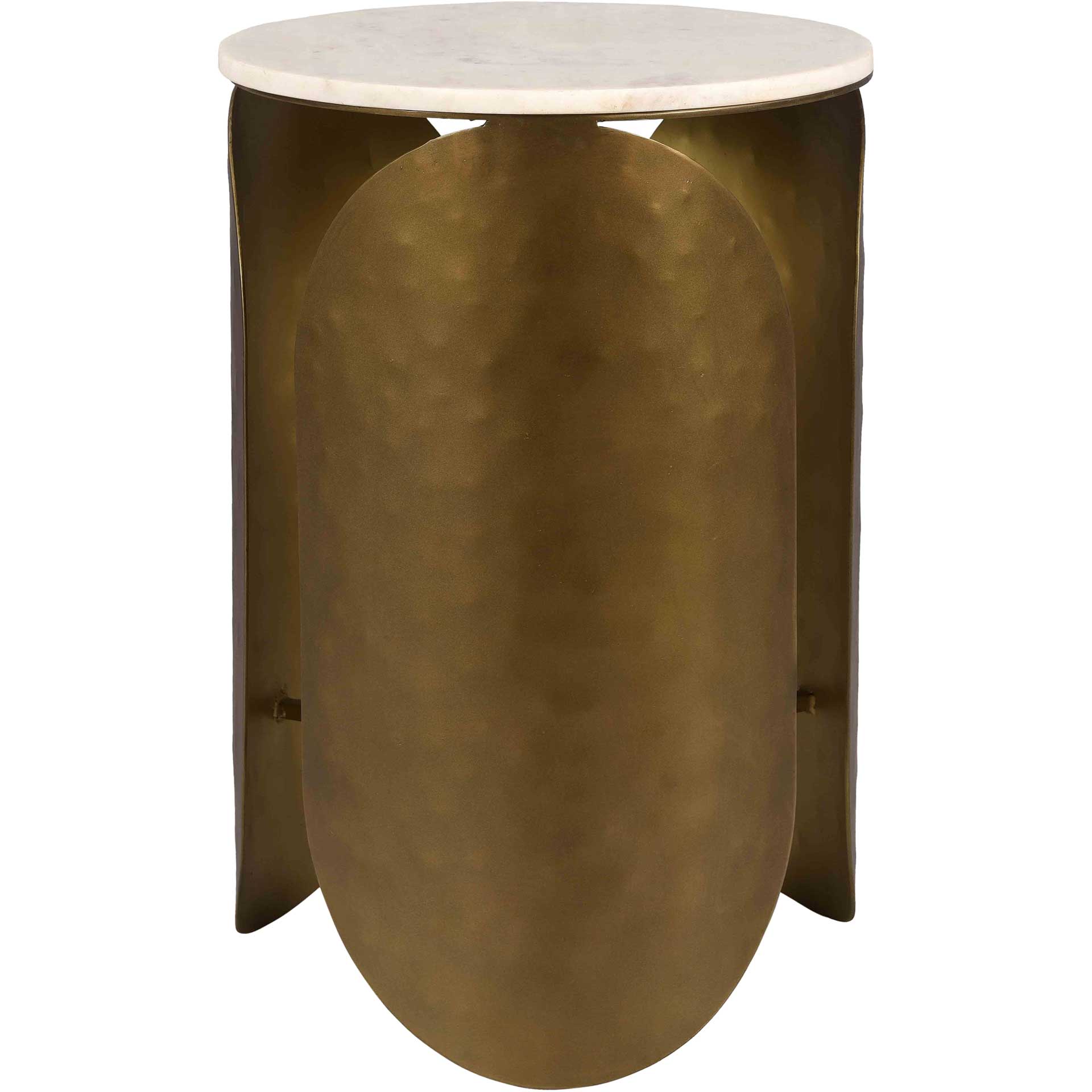 Ingrid Marble Side Table Antique Brass - Image 2