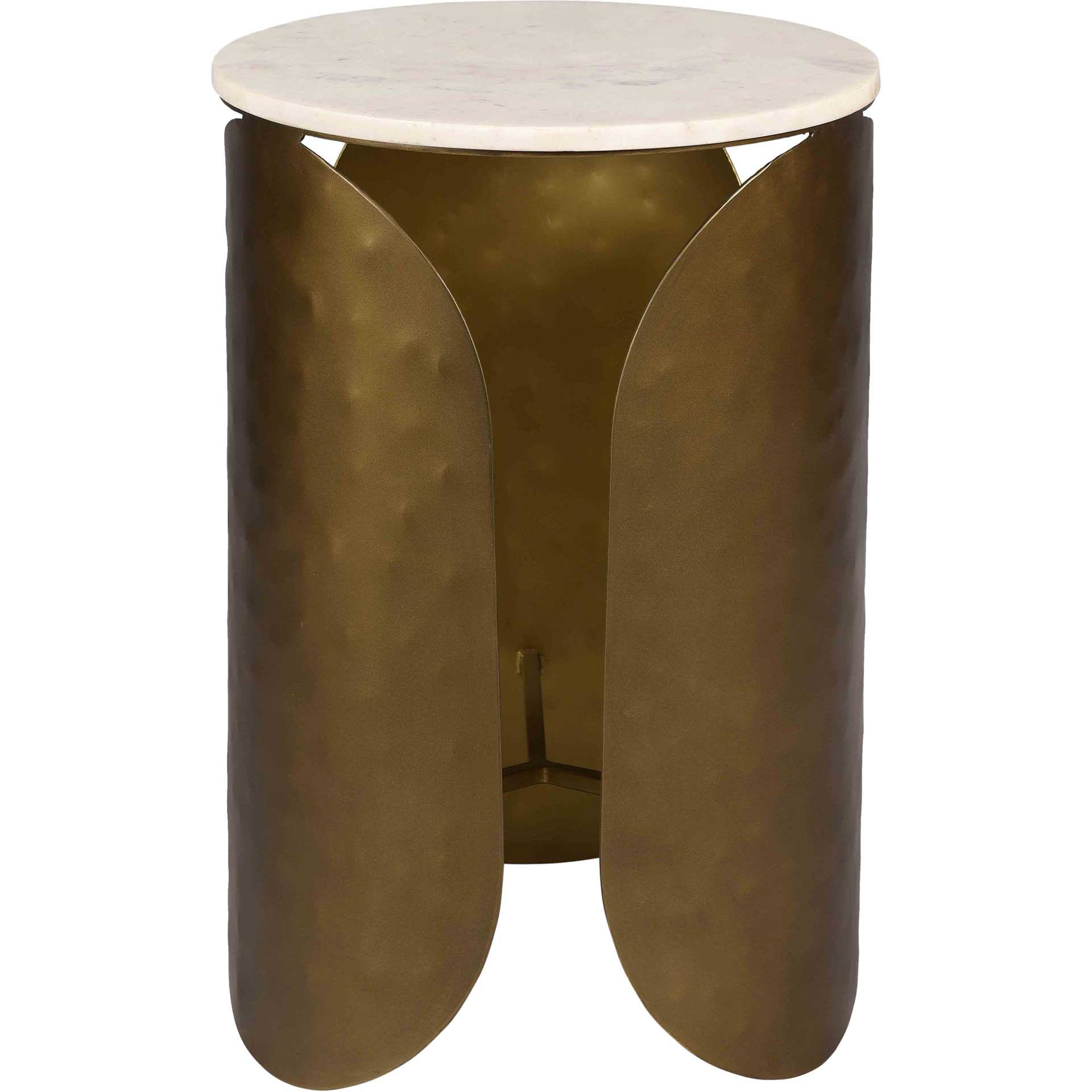 Ingrid Marble Side Table Antique Brass - Image 3