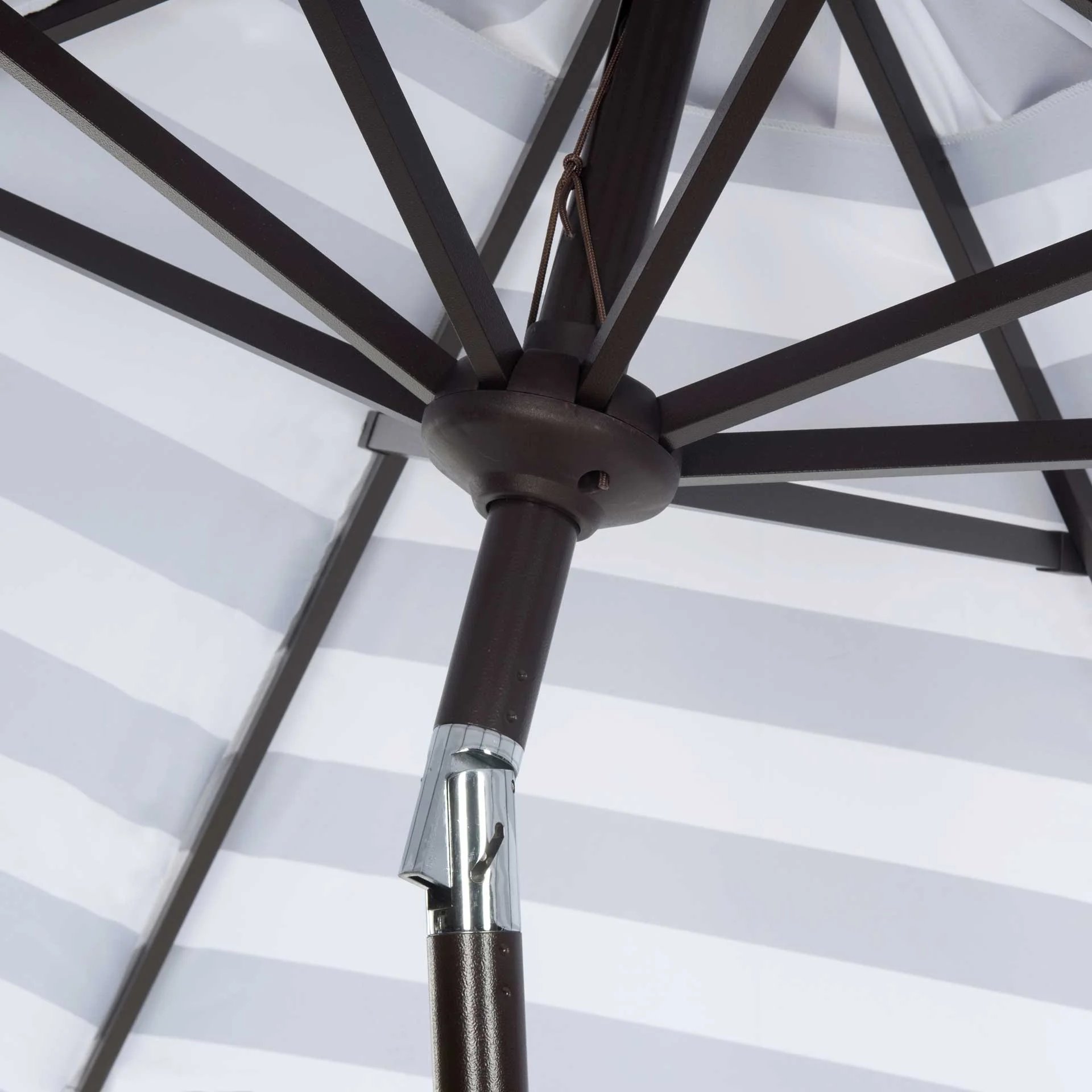 Irvin Uv Resistant Auto Tilt Umbrella Gray/White - Image 3
