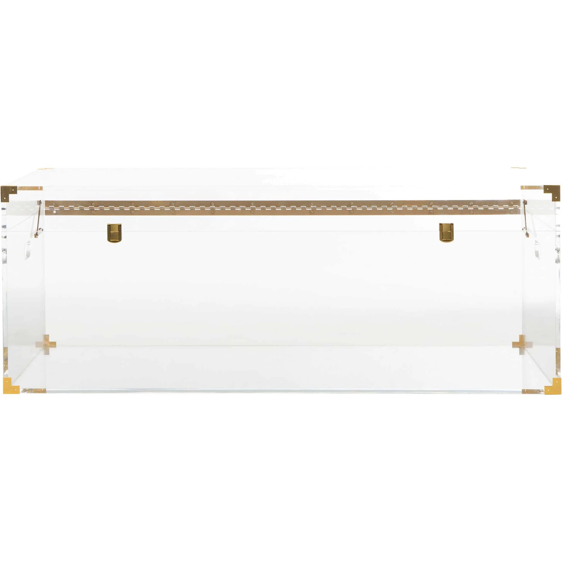 Isabel Acrylic Trunk Coffee Table Clear/Brass - Image 3