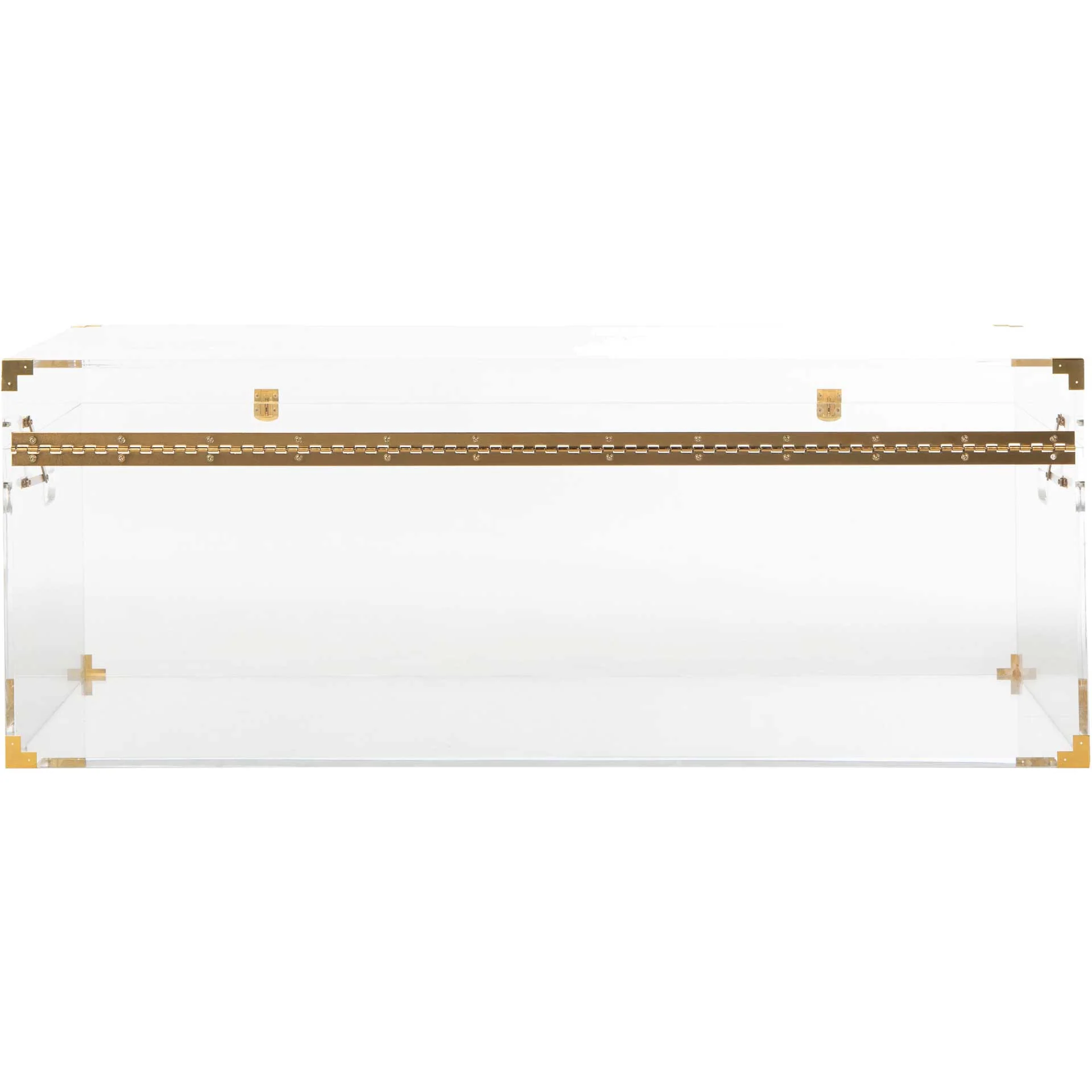 Isabel Acrylic Trunk Coffee Table Clear/Brass - Image 5