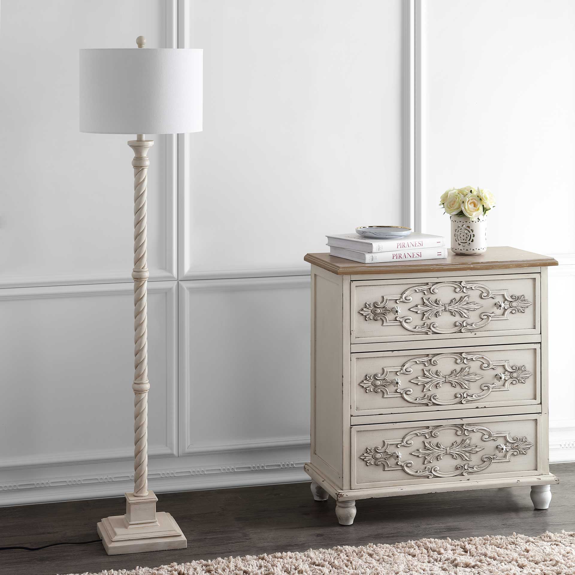 Isabella Floor Lamp French Cream - Image 3