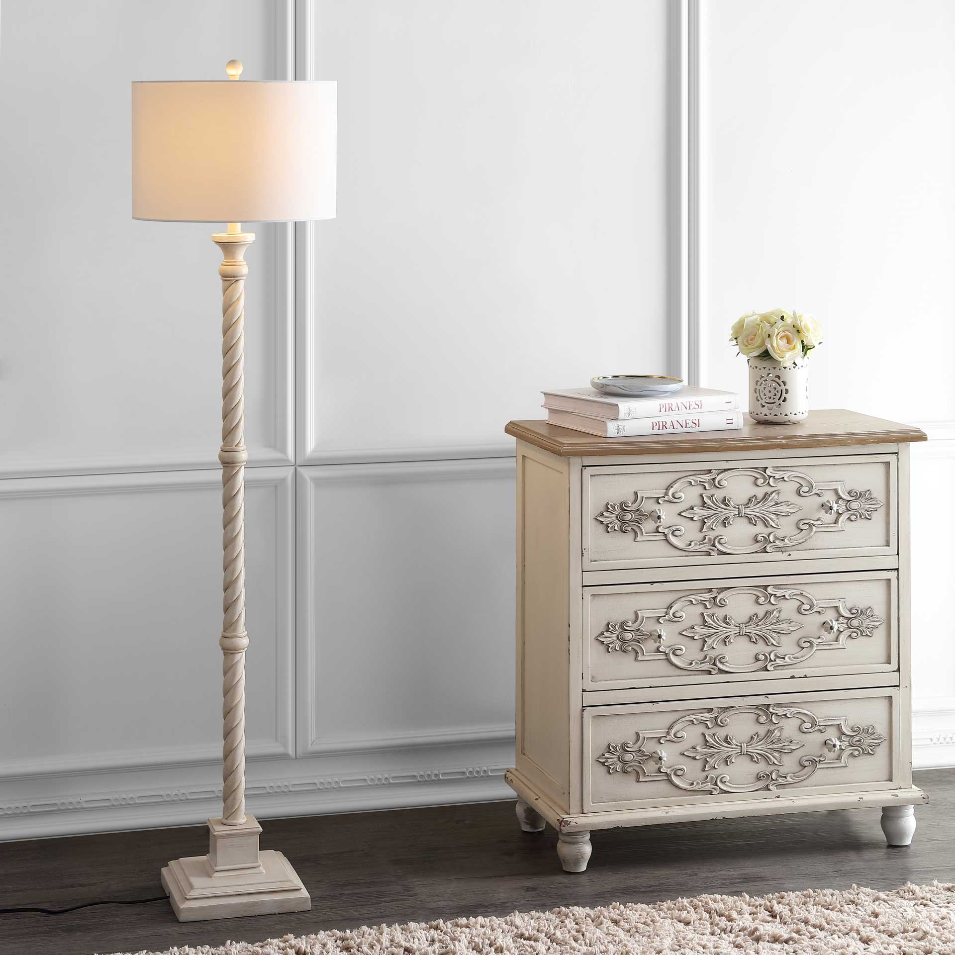 Isabella Floor Lamp French Cream - Image 4
