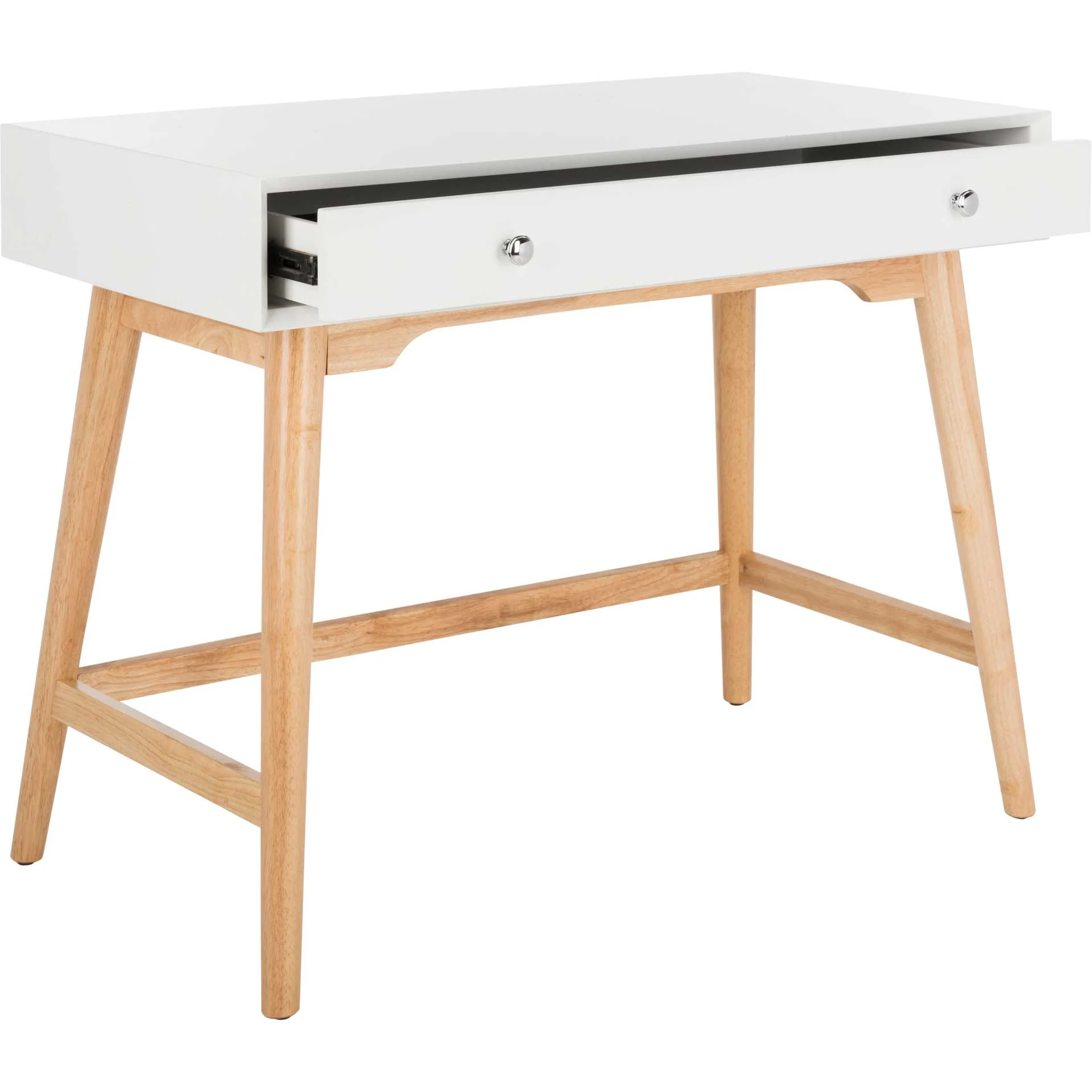 Isaiah Modern Desk White/Natural - Image 2