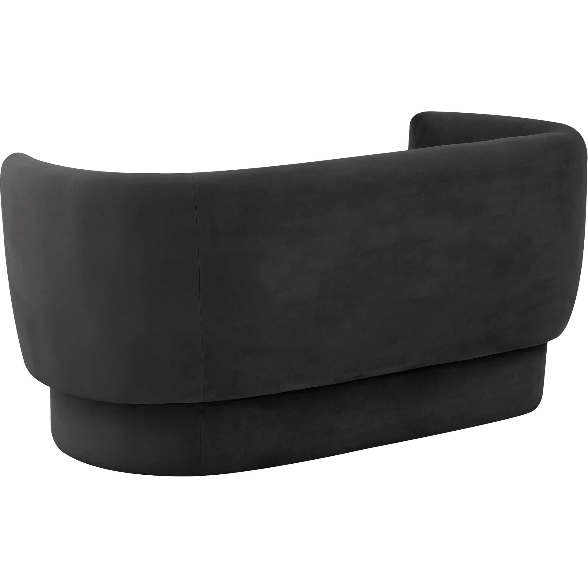 Isaiah Velvet Loveseat Black - Image 3