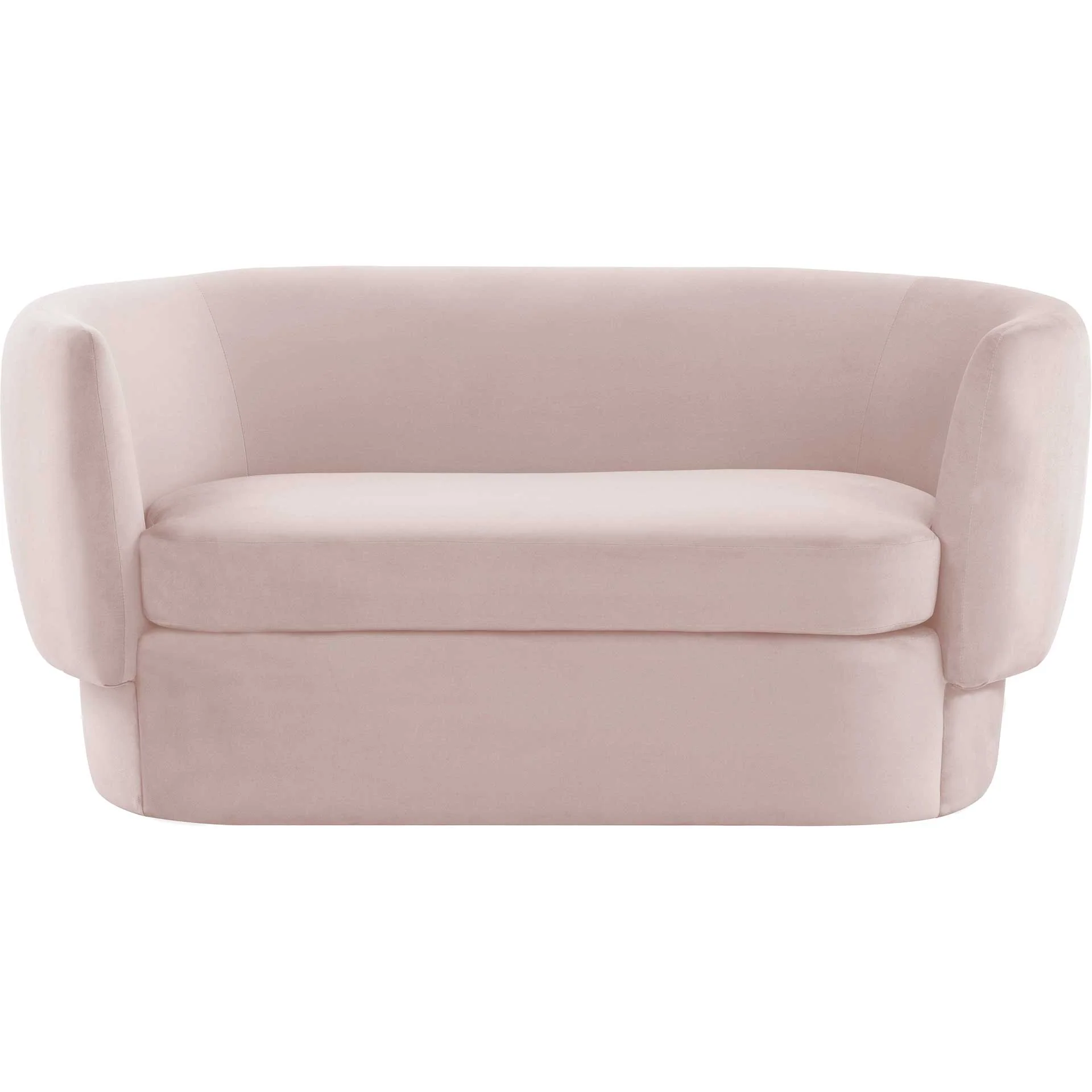 Isaiah Velvet Loveseat Blush - Image 2