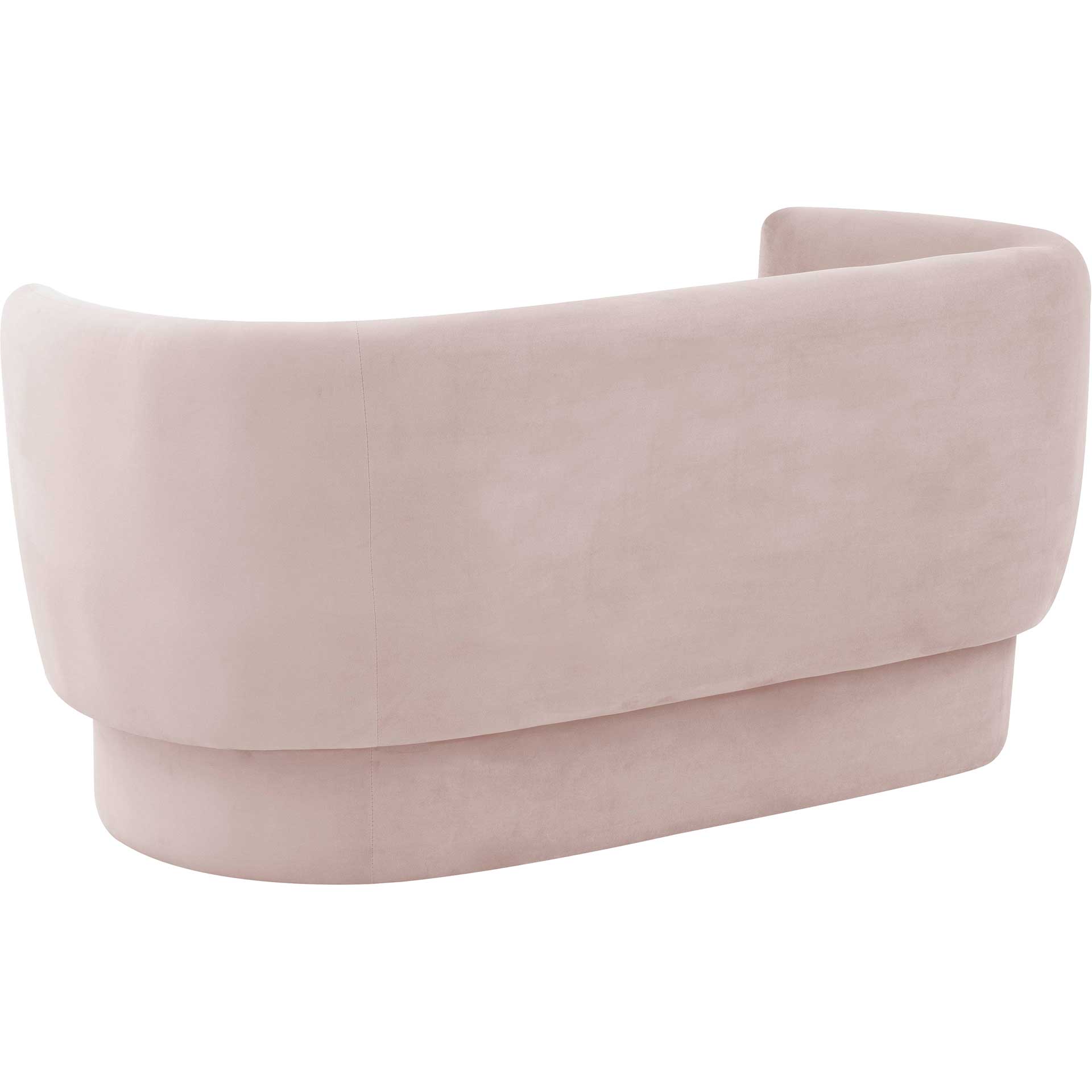Isaiah Velvet Loveseat Blush - Image 3