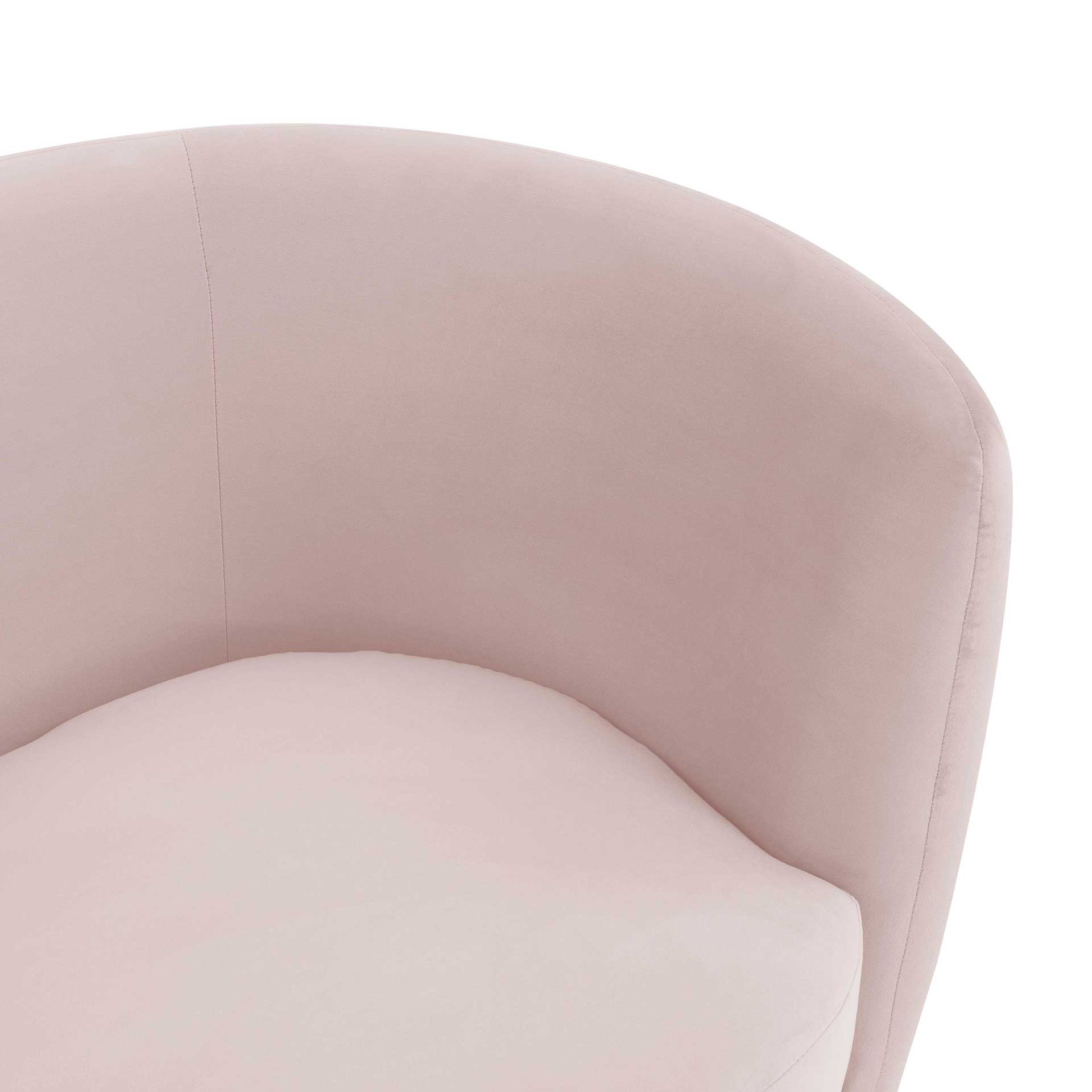Isaiah Velvet Loveseat Blush - Image 4