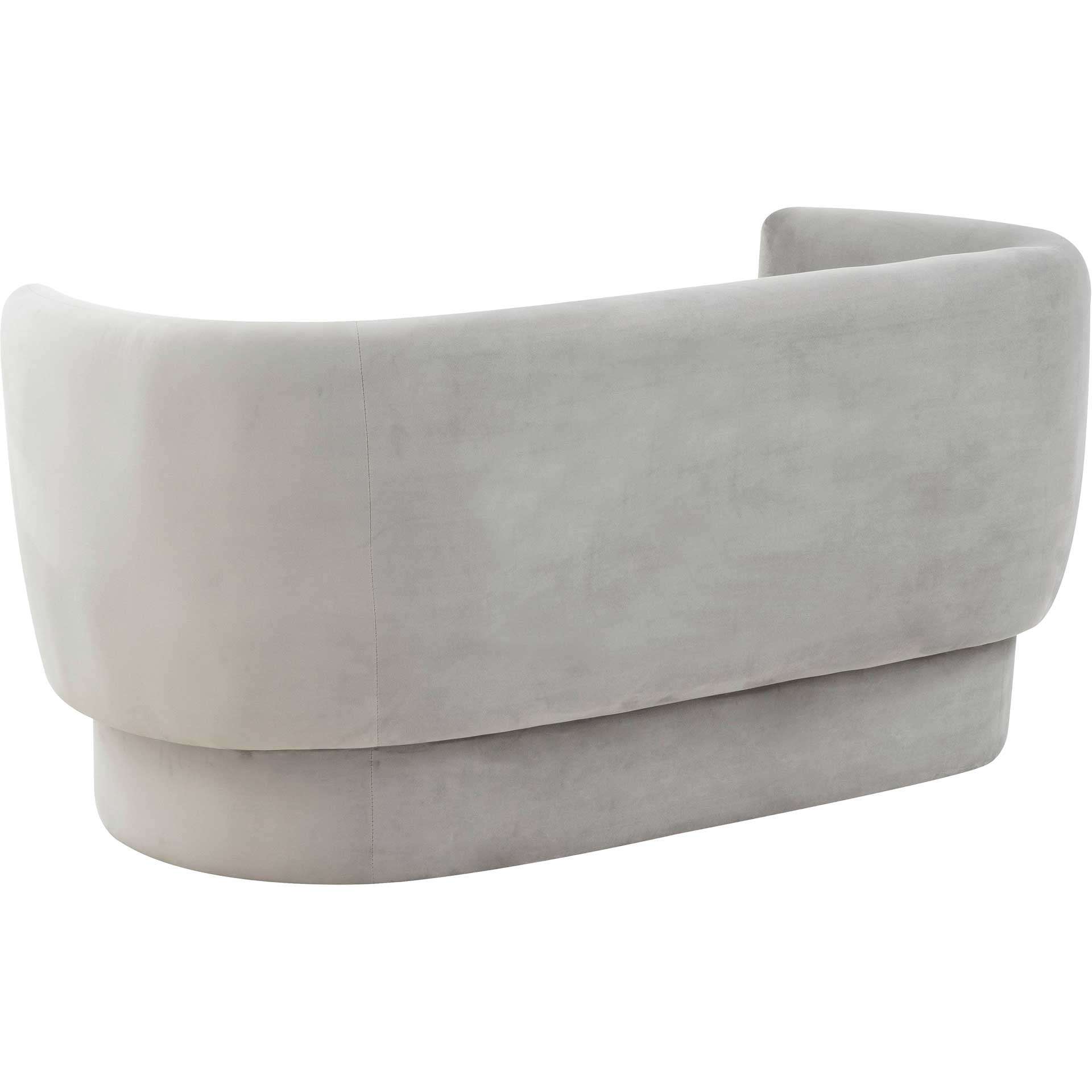 Isaiah Velvet Loveseat Light Gray - Image 3