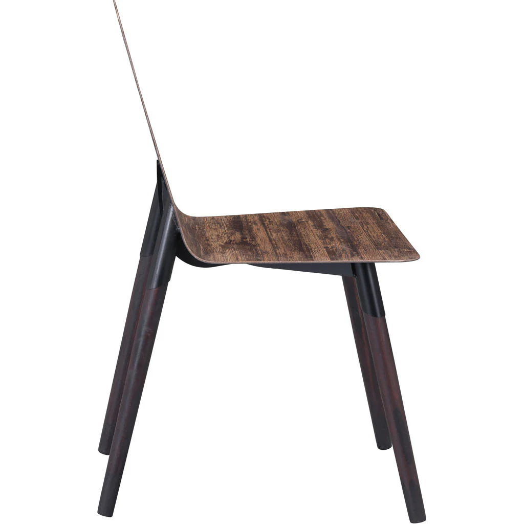 Isernia Side Chair Distressed Brown - Image 5