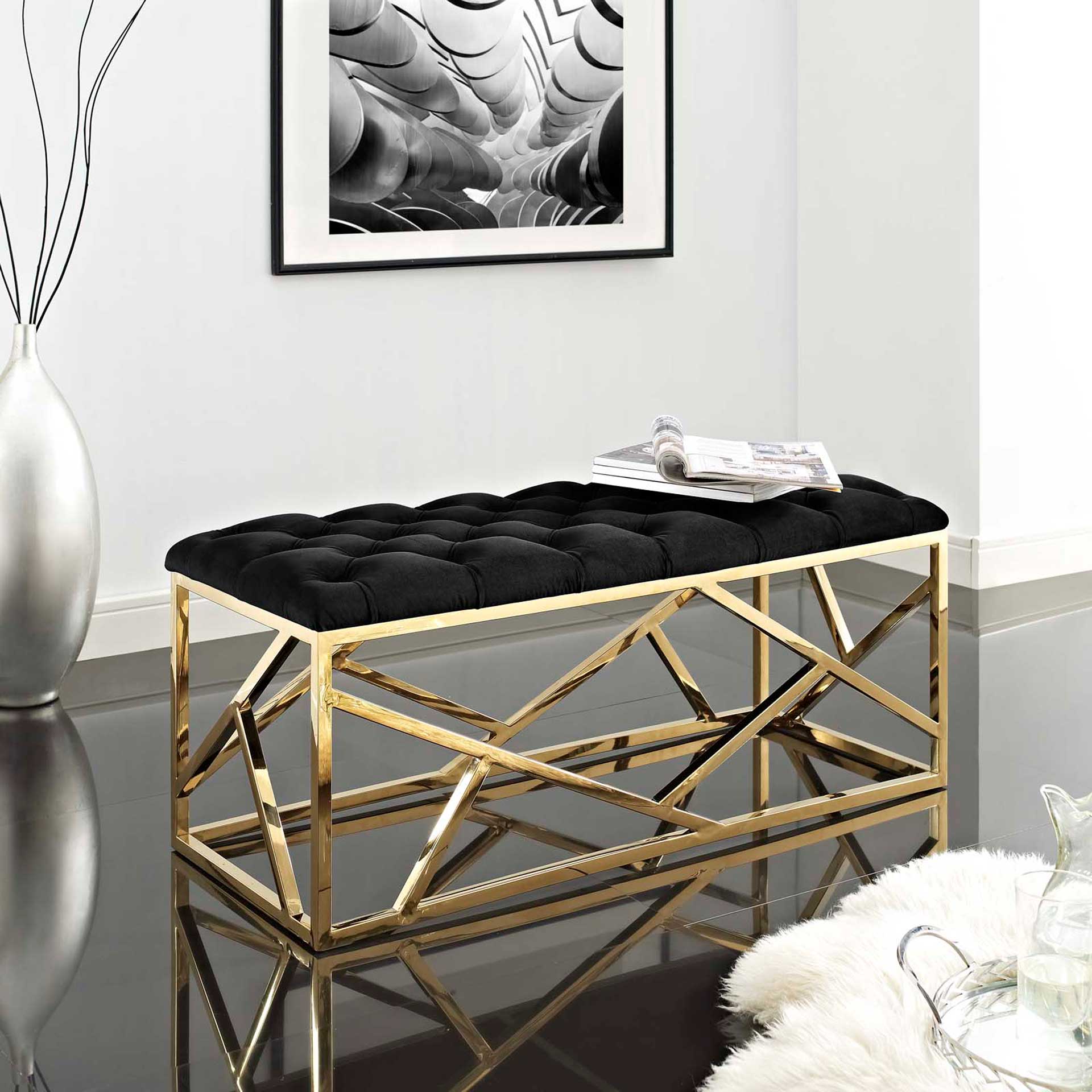 Ismael Bench Gold/Black - Image 3